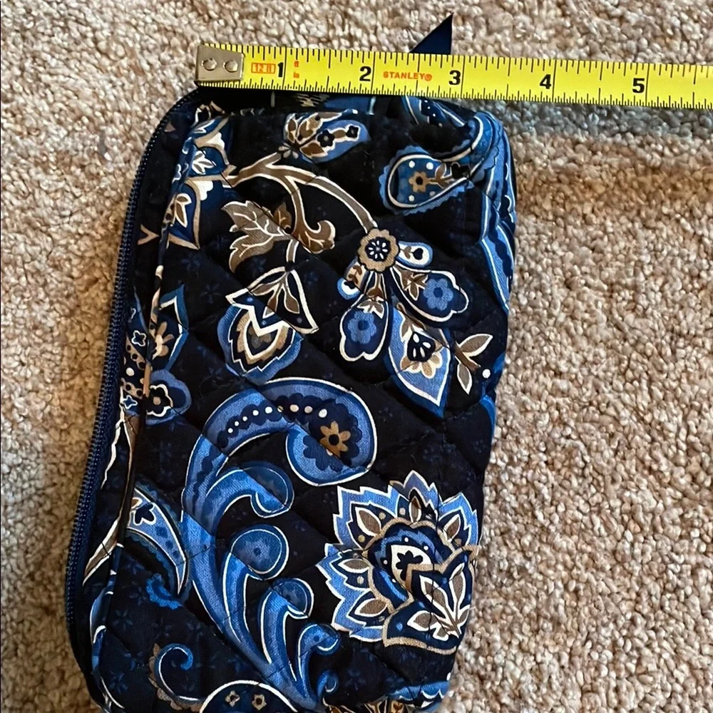 Vera Bradley Windsor Blue and Black Paisley Clutch with Wrist Strap - Picture 7 of 7